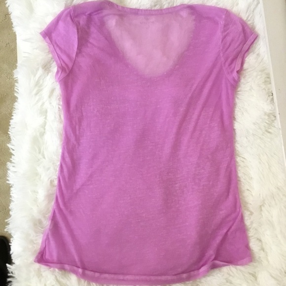 Athleta Sheer Workout Shirt Top Lavender Small Tee - Picture 6 of 8